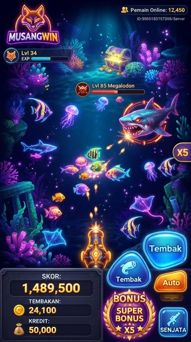 Tampilan utama aplikasi musangwin dengan berbagai kategori.